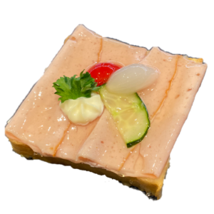 Canape mit Fleischkäse